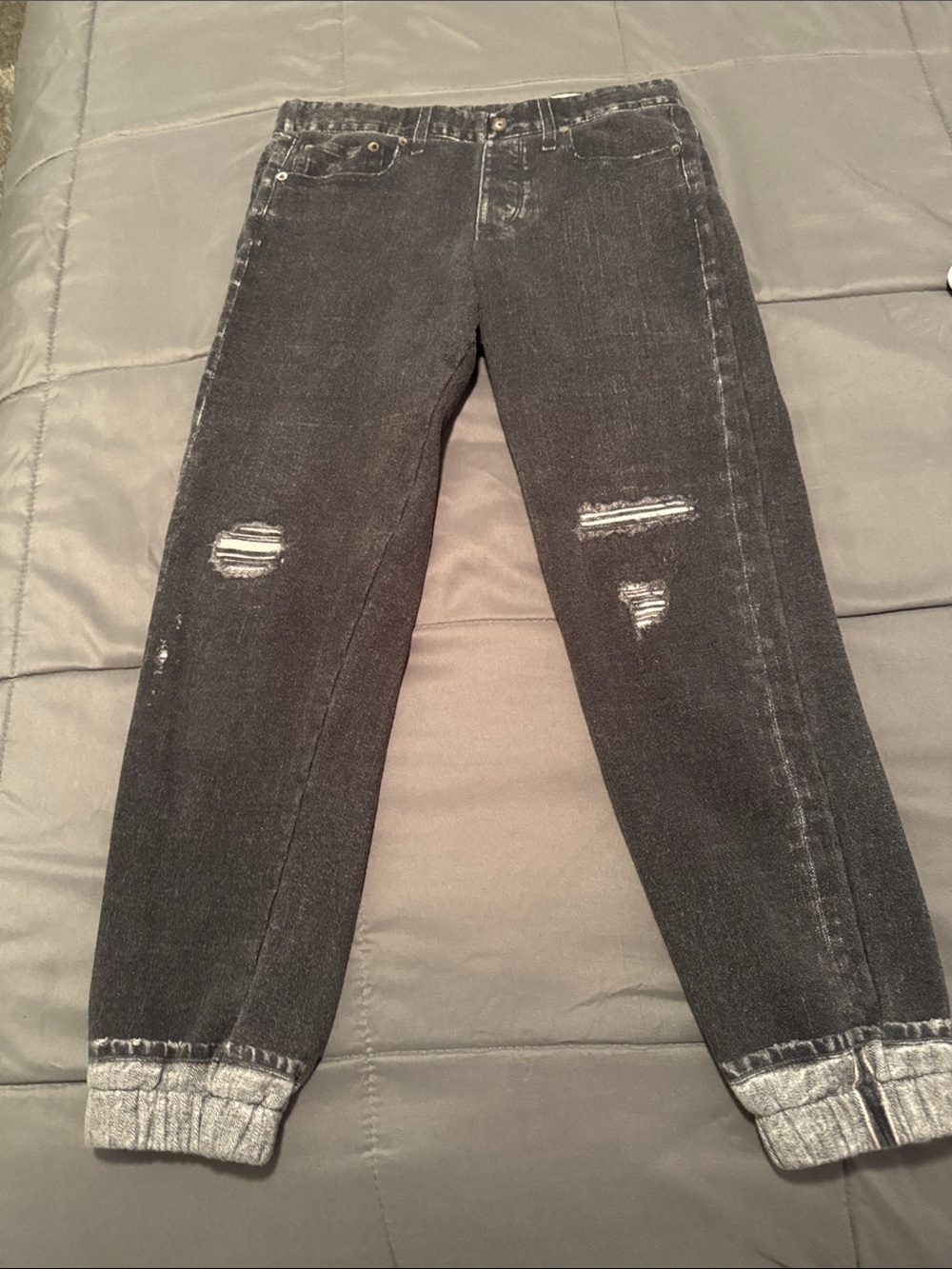 rag & bone Black Washed Distressed Miramar joggers